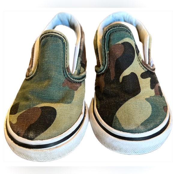 Vans Slip On Toddler Camo Sneakers - Picture 1 of 5